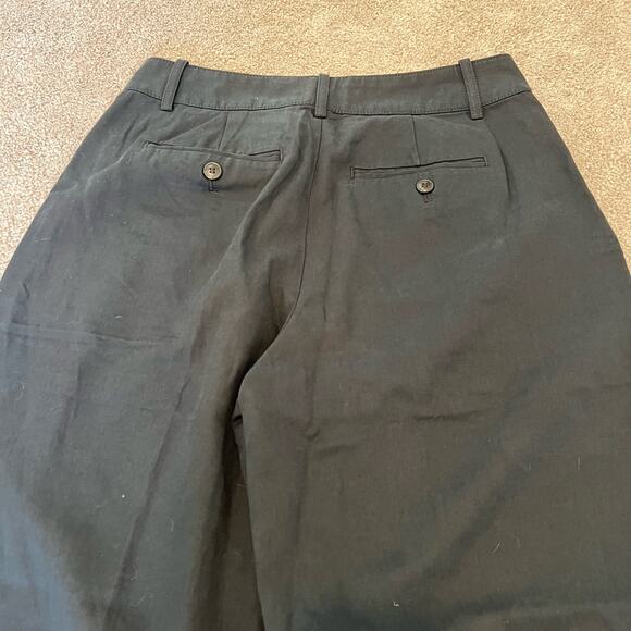 NWT Madewell Women's Wide Leg Linen Blend Trouser‎ Black Size 2 Petite - Picture 10 of 10